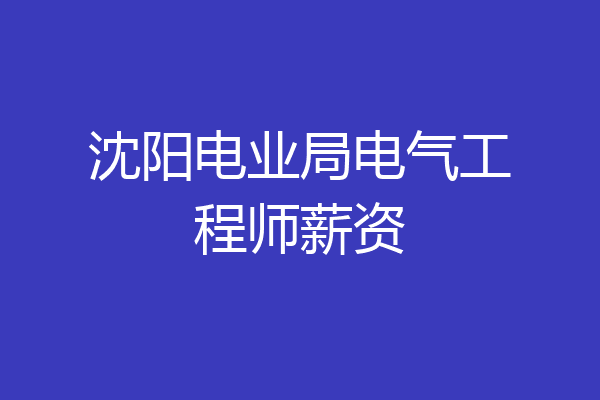 沈阳电业局电气工程师薪资