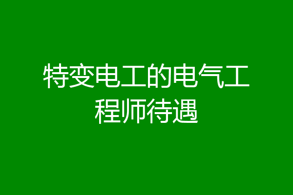 特变电工的电气工程师待遇