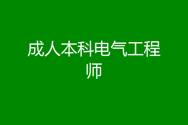 成人本科电气工程师