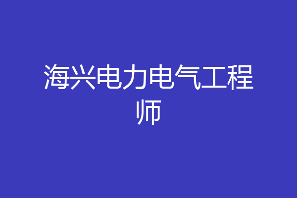 海兴电力电气工程师