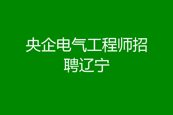 央企电气工程师招聘辽宁