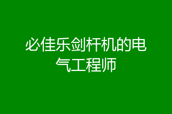 必佳乐剑杆机的电气工程师