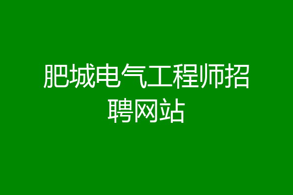 肥城电气工程师招聘网站