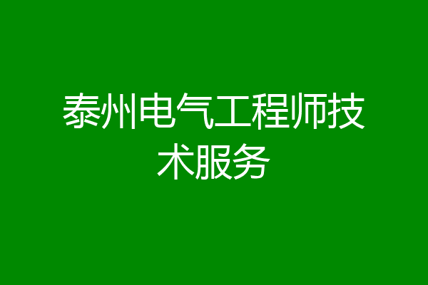 泰州电气工程师技术服务