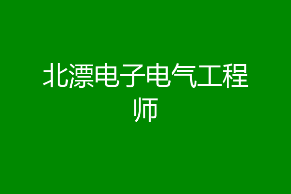 北漂电子电气工程师