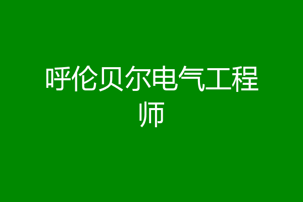 呼伦贝尔电气工程师