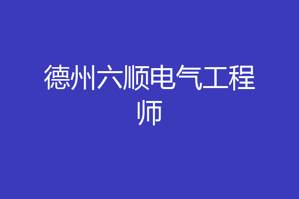 德州六顺电气工程师