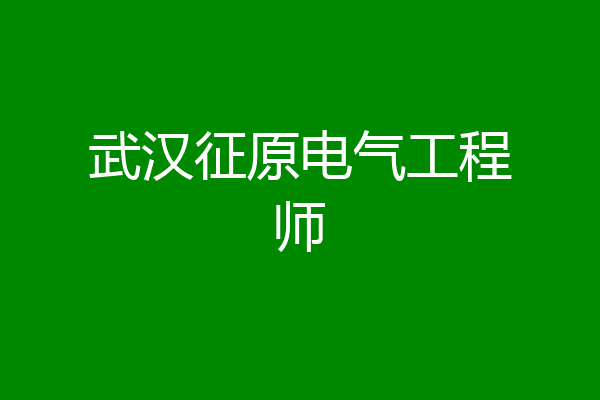 武汉征原电气工程师