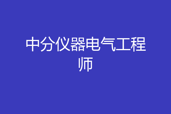 中分仪器电气工程师