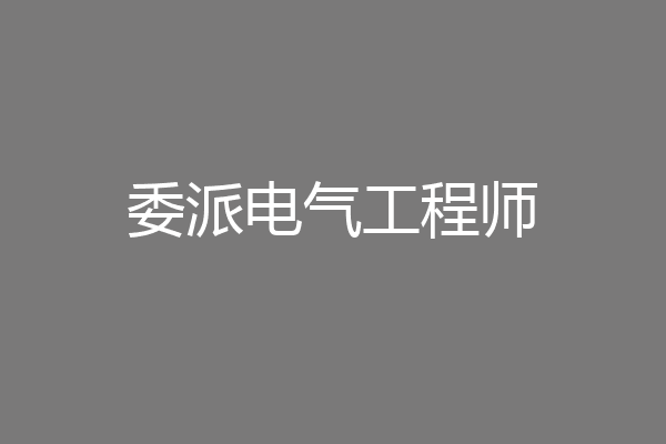委派电气工程师