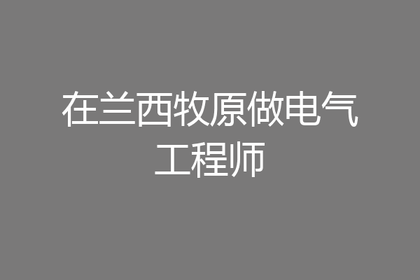 在兰西牧原做电气工程师