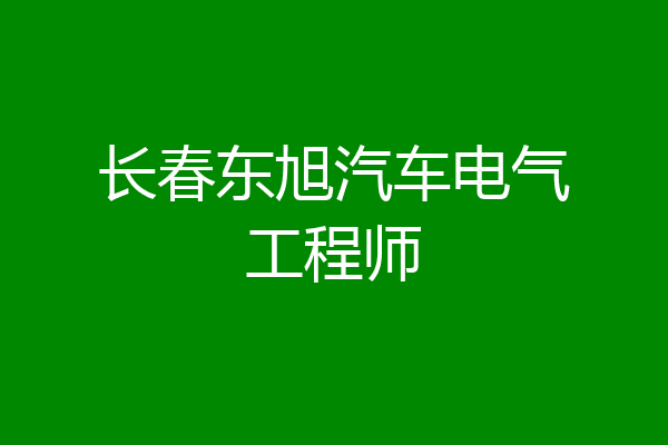 长春东旭汽车电气工程师