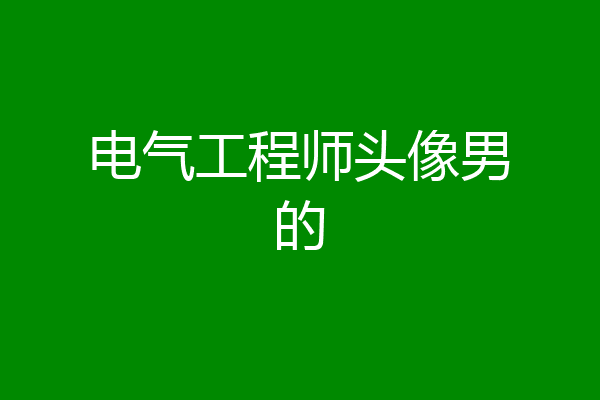 电气工程师头像男的