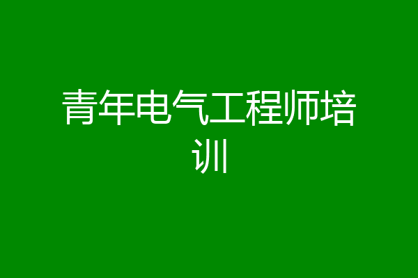 青年电气工程师培训