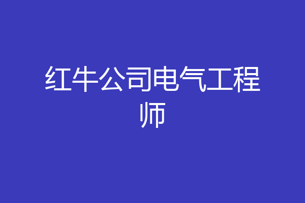 红牛公司电气工程师