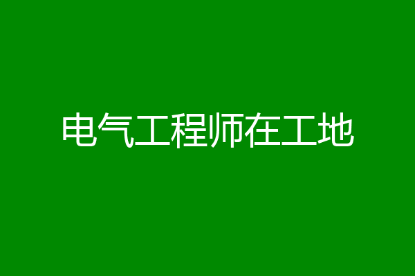 电气工程师在工地