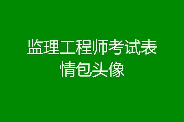 监理工程师考试表情包头像