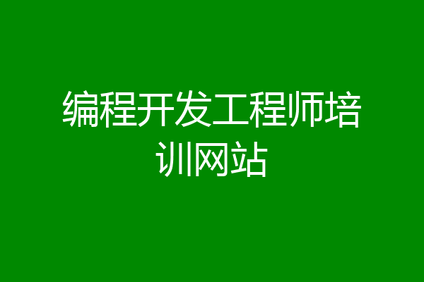 编程开发工程师培训网站