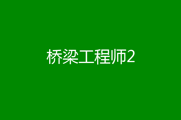 桥梁工程师2