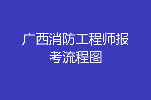 广西消防工程师报考流程图