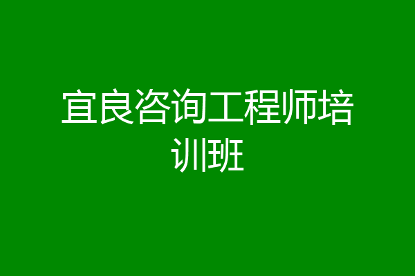 宜良咨询工程师培训班
