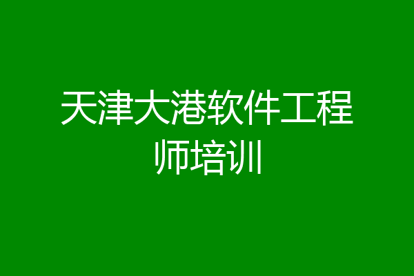 天津大港软件工程师培训