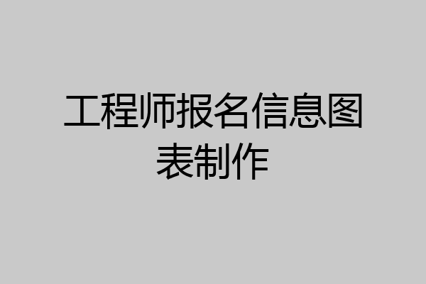 工程师报名信息图表制作