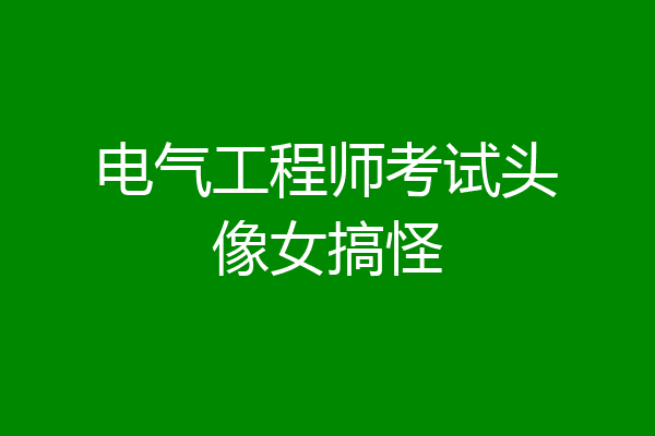 电气工程师考试头像女搞怪