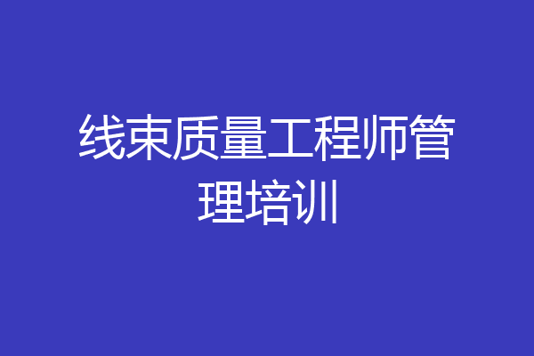 线束质量工程师管理培训