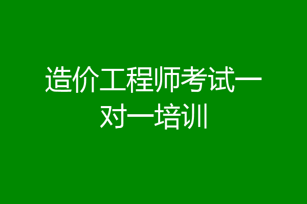造价工程师考试一对一培训