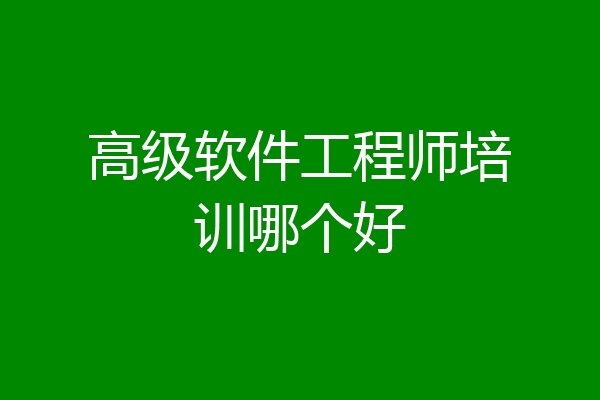 高级软件工程师培训哪个好