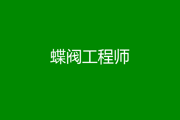 蝶阀工程师