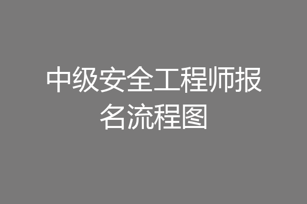 中级安全工程师报名流程图