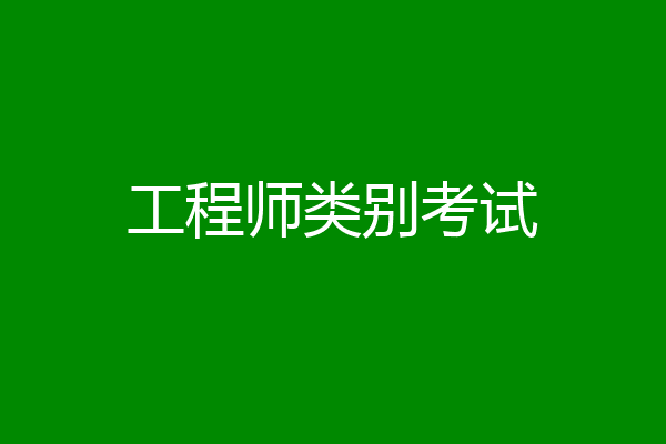 工程师类别考试