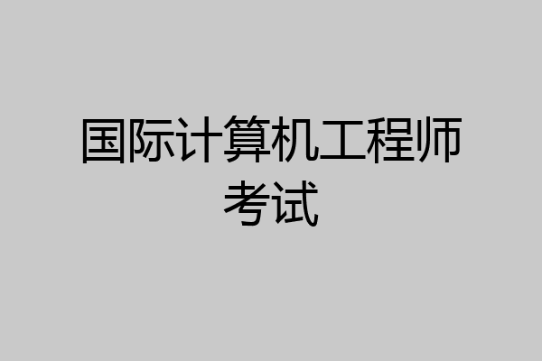 国际计算机工程师考试