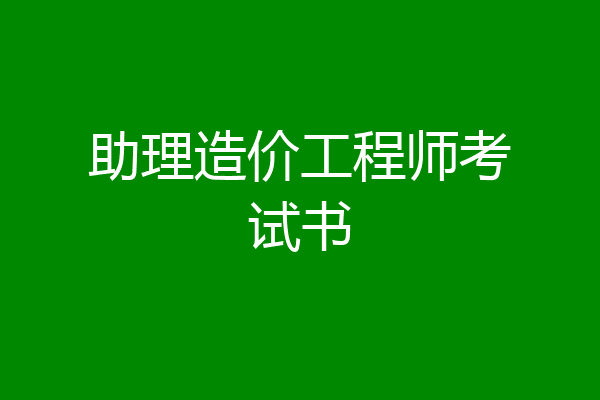 助理造价工程师考试书
