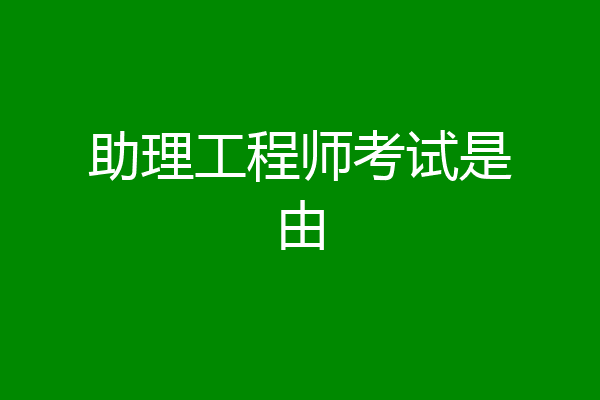 助理工程师考试是由