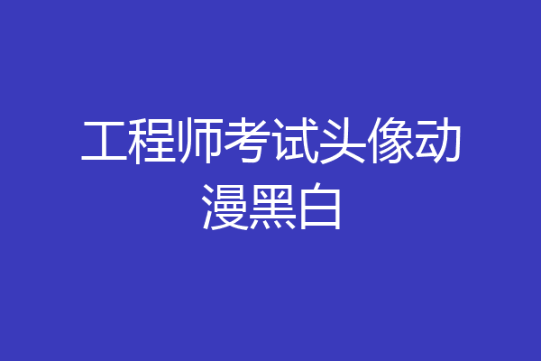 工程师考试头像动漫黑白