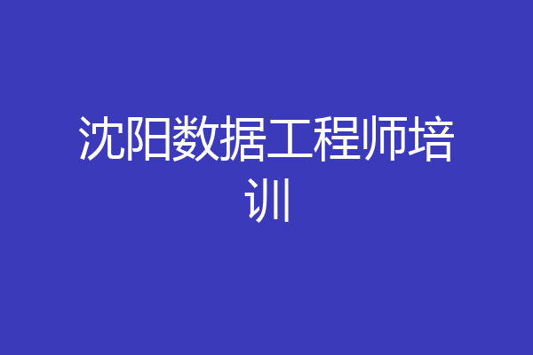 沈阳数据工程师培训