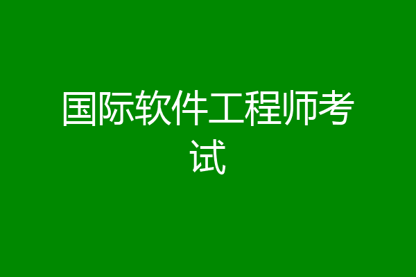 国际软件工程师考试