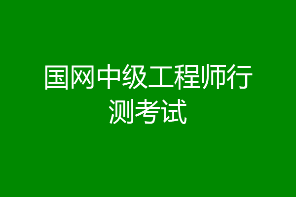 国网中级工程师行测考试