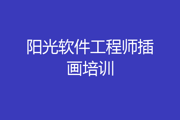 阳光软件工程师插画培训