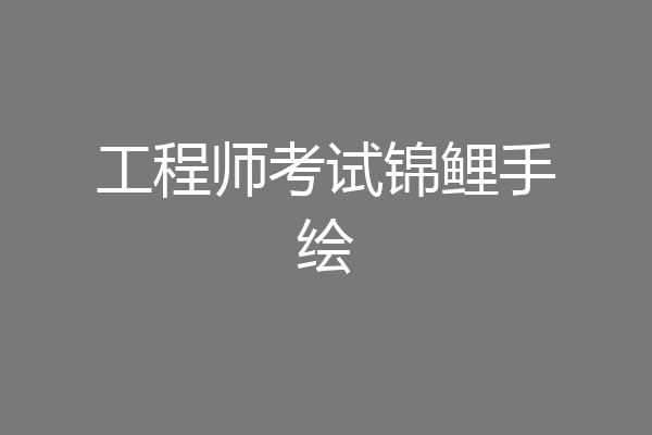 工程师考试锦鲤手绘