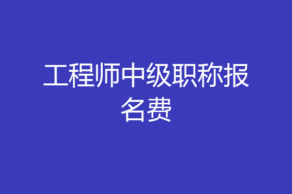 工程师中级职称报名费