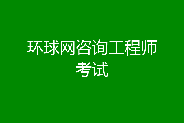 环球网咨询工程师考试