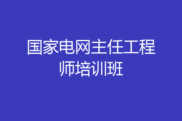 国家电网主任工程师培训班