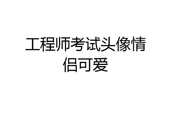 工程师考试头像情侣可爱