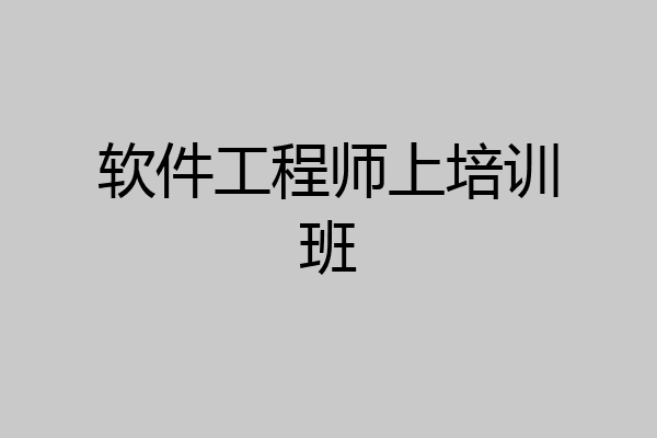 软件工程师上培训班