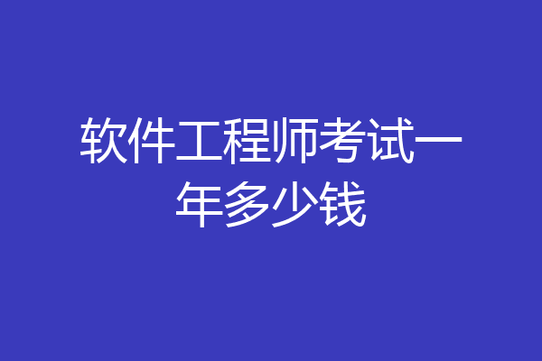 软件工程师考试一年多少钱