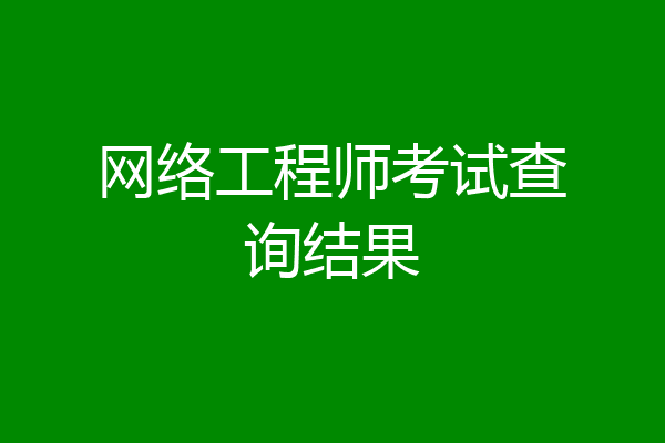 网络工程师考试查询结果